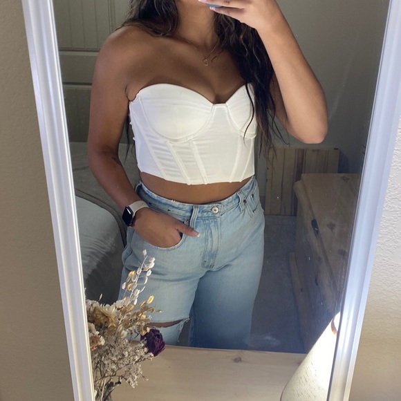 NEVER WORN: Princess Polly Corset White Top - Picture 1 of 7